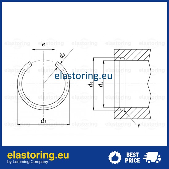 Retaining ring 16 DIN7993B