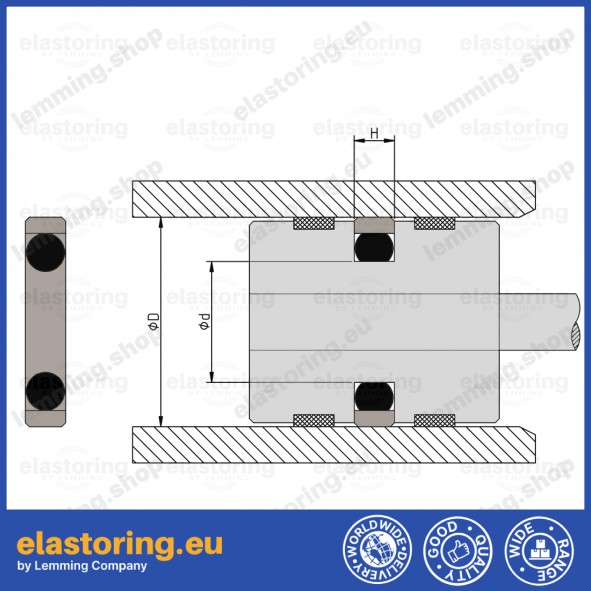 Piston seal K17 145x124x8,1 Piston seal K17 145x124x8,1