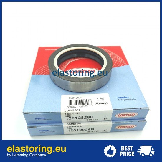 Wheel hub oil seal 56x75x16,5 COMBI SF6 NBR