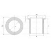 Bushing E92F 80x85x40 Collar 100/2,5 Bushing E92F 80x85x40 Collar 100/2,5