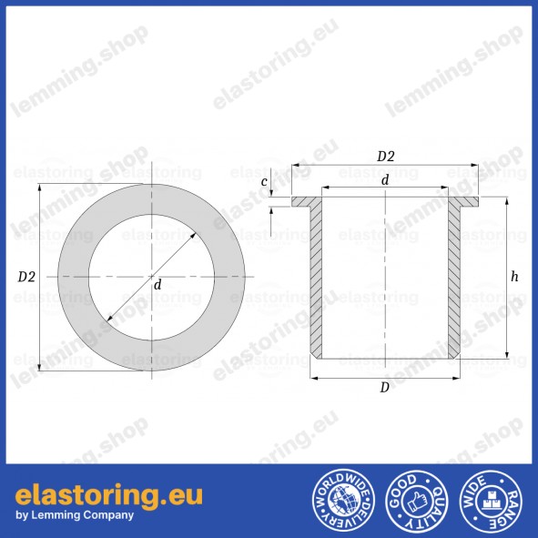 Bushing E92F 80x85x40 Collar 100/2,5 Bushing E92F 80x85x40 Collar 100/2,5