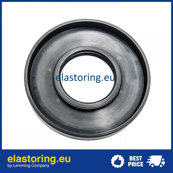 17x27x6mm Ribbed Outer Nitrile Rubber Double Lip Rotary Shaft Oil Seal