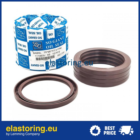 Pressure oil seal 75x95x7/7,5 BABSL FPM