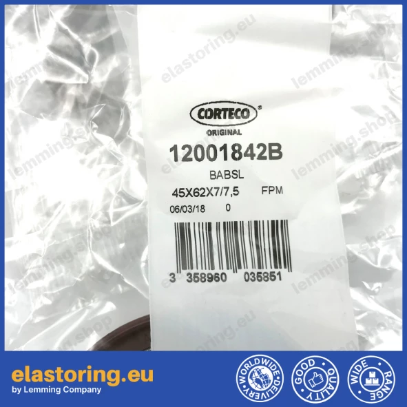 Pressure oil seal 45x62x7/7,5 BABSLVI FPM Pressure oil seal 45x62x7/7,5 BABSLVI FPM