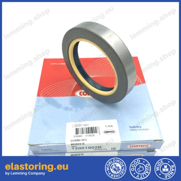 Wheel hub oil seal 58x82x15 COMBI NBR