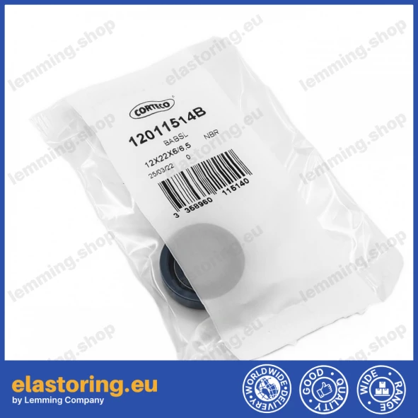 Pressure oil seal 12x22x6/6,5 BABSL NBR Pressure oil seal 12x22x6/6,5 BABSL NBR