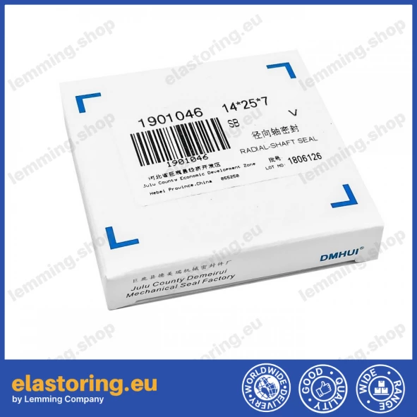 Oil seal 14x25x7 SB FPM