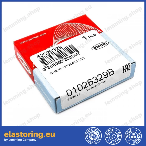 Oil seal 15x28x6,3 B1SLX1 NBR Oil seal 15x28x6,3 B1SLX1 NBR