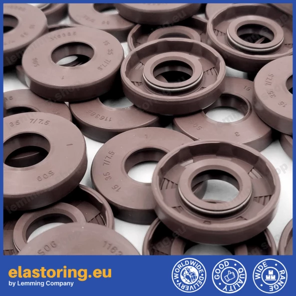 Pressure oil seal 15x35x7/7,5 BABSL FPM Pressure oil seal 15x35x7/7,5 BABSL FPM