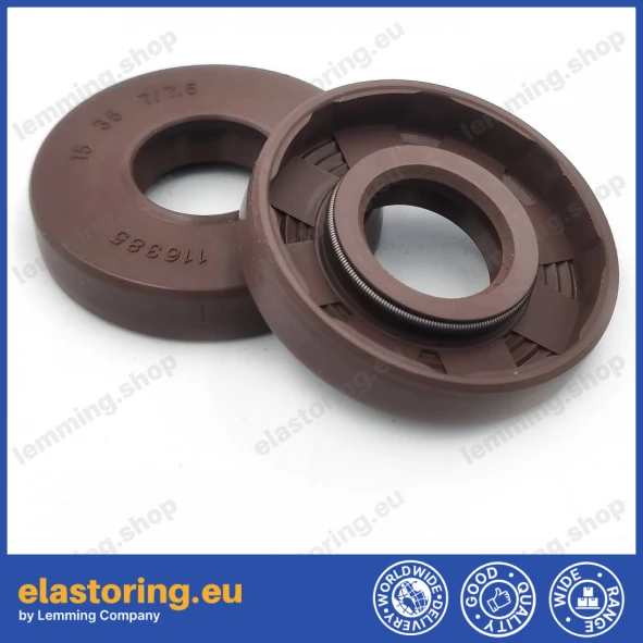 Pressure oil seal 15x35x7/7,5 BABSL FPM Pressure oil seal 15x35x7/7,5 BABSL FPM