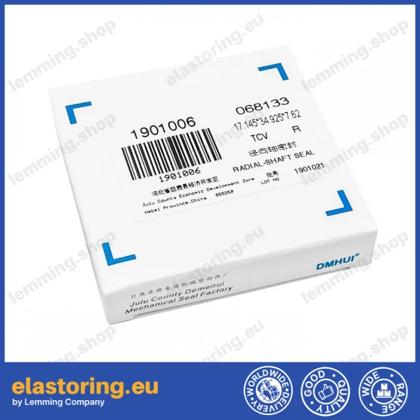 Oil seal 17,145x34,925x7,62 TCV NBR