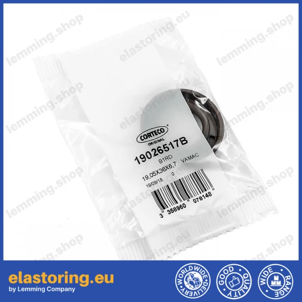 Oil seal 19,05x36x6,7 B1RD Oil seal 19,05x36x6,7 B1RD