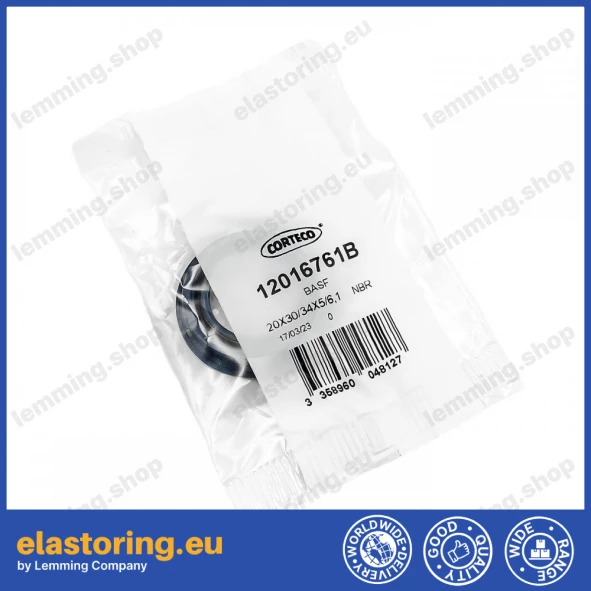 Oil seal 20x30/34x5/6,1 BASF NBR Oil seal 20x30/34x5/6,1 BASF NBR