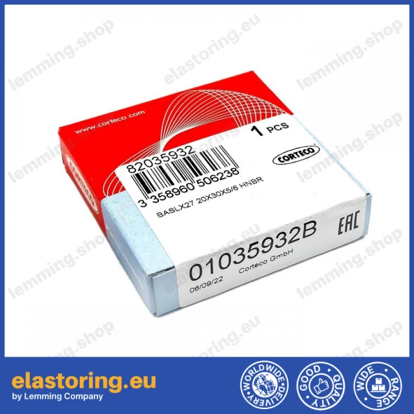 Oil seal 20x30x5/6 BASLX27 NBR