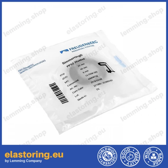 Pressure oil seal 20x40x6 PPS2 FPM Pressure oil seal 20x40x6 PPS2 FPM