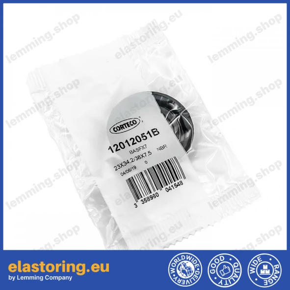 Oil seal 23x34,2/38x7,5 BASFX7