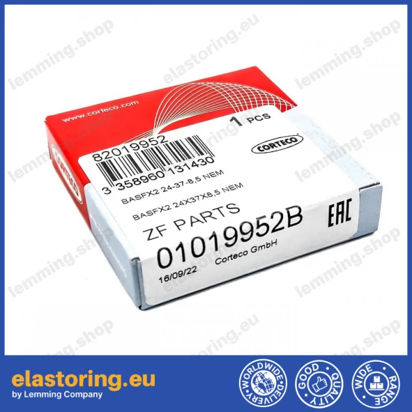 Oil seal 24x37x8,5 BASFX2