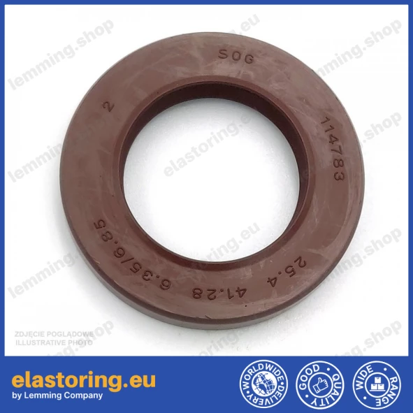 Pressure oil seal 25,4x41,28x6,35/6,85 BABSL FPM