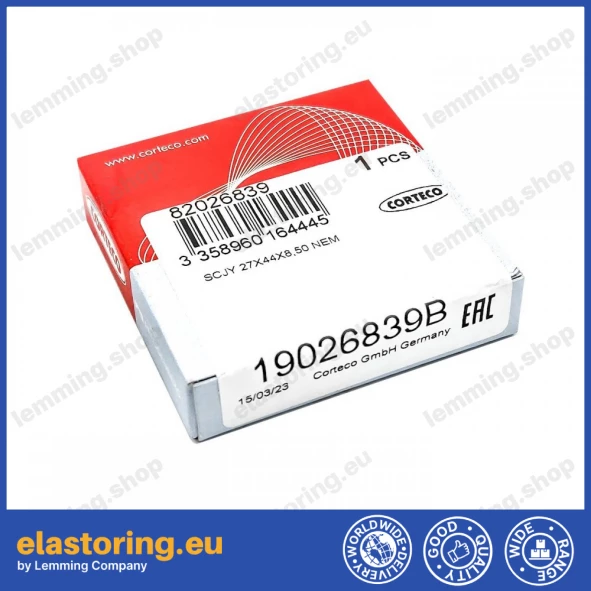Oil seal 27x44x8,5 SCJY NEM Oil seal 27x44x8,5 SCJY NEM
