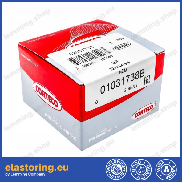 Wheel hub oil seal 32x44x18 RWDR-KOMBI HNBR