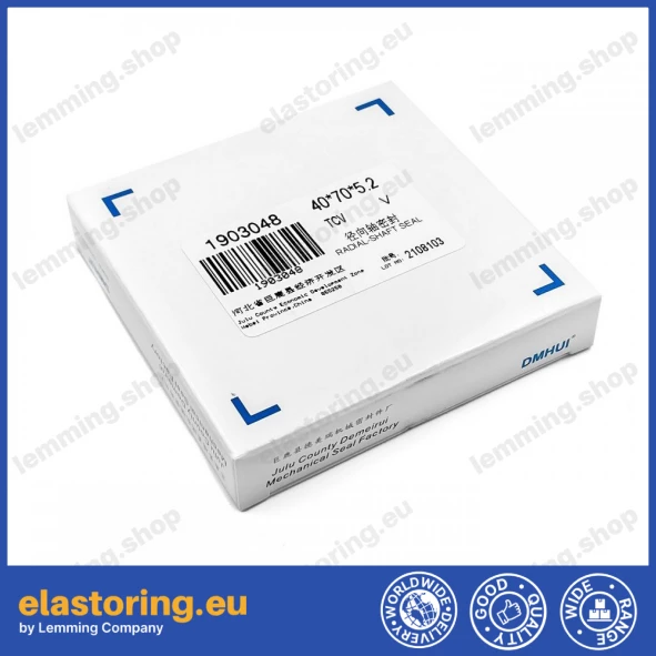 Oil seal 40x70x5,2 TCV FPM