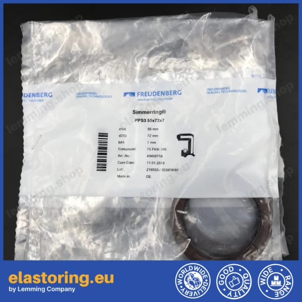 Oil seal 55x72x7 PPS3 FPM Oil seal 55x72x7 PPS3 FPM