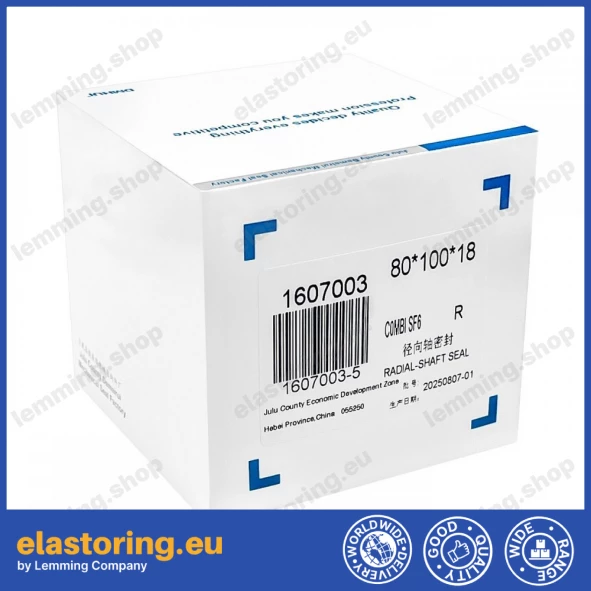 Wheel hub oil seal 80x100x18 COMBI SF6