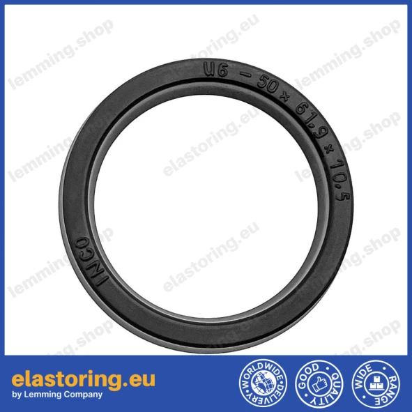 Rod seal U6 50x61,9x10,5 NBR