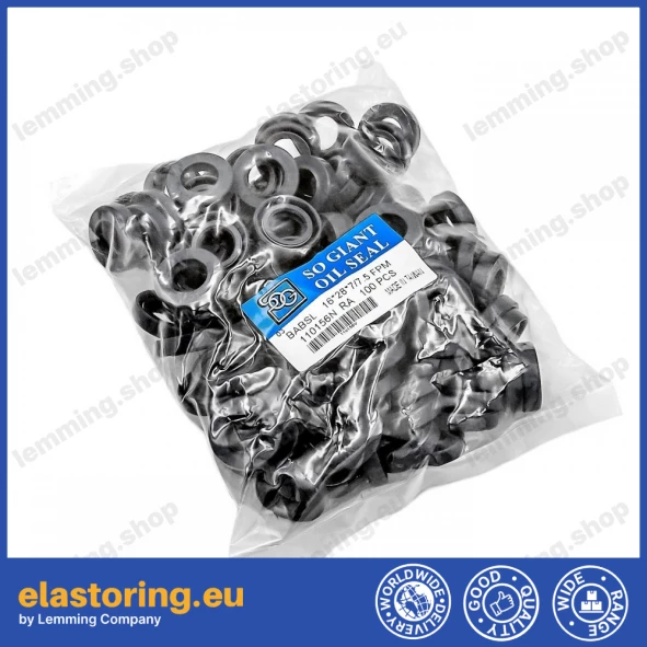Pressure oil seal 16x28x7/7,5 BABSL NBR