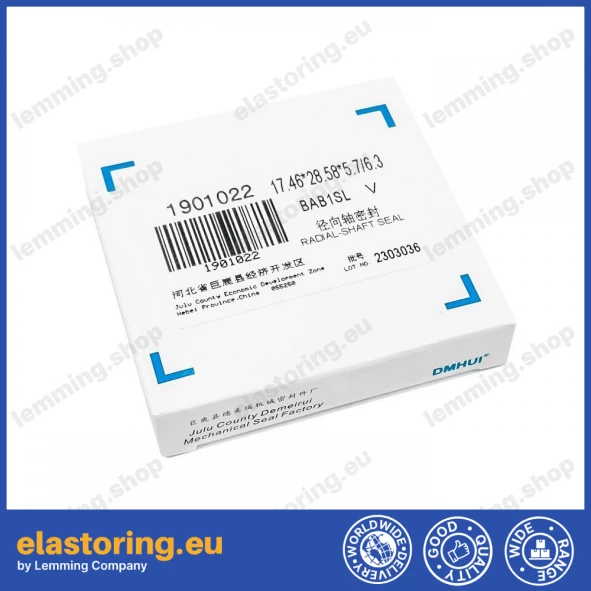 Pressure oil seal 17,46x28,58x5,7/6,3 BAB1SL FPM Pressure oil seal 17,46x28,58x5,7/6,3 BAB1SL FPM