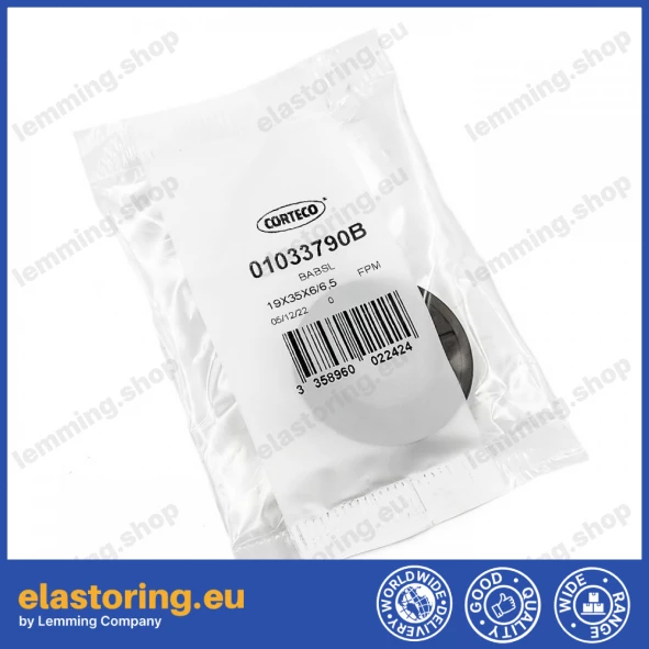 Pressure oil seal 19x35/6x6,5 BABSL FPM Pressure oil seal 19x35/6x6,5 BABSL FPM