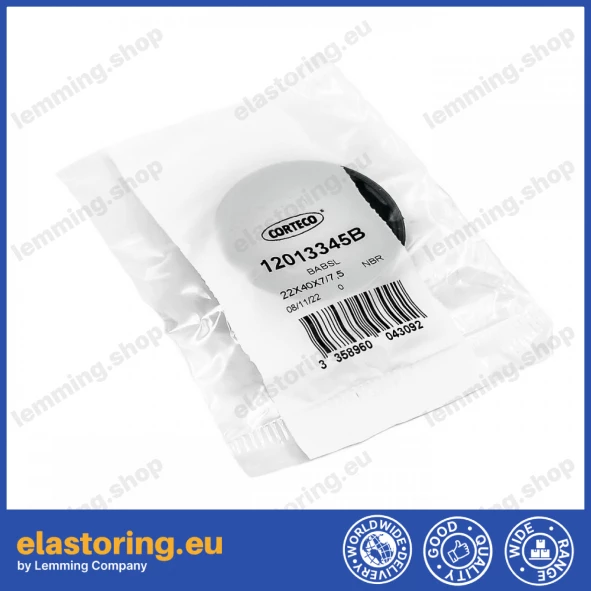 Pressure oil seal 22x40x7/7,5 BABSL NBR