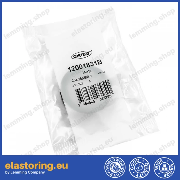 Pressure oil seal 25x35x6/6,5 BABSLVI FPM Pressure oil seal 25x35x6/6,5 BABSLVI FPM