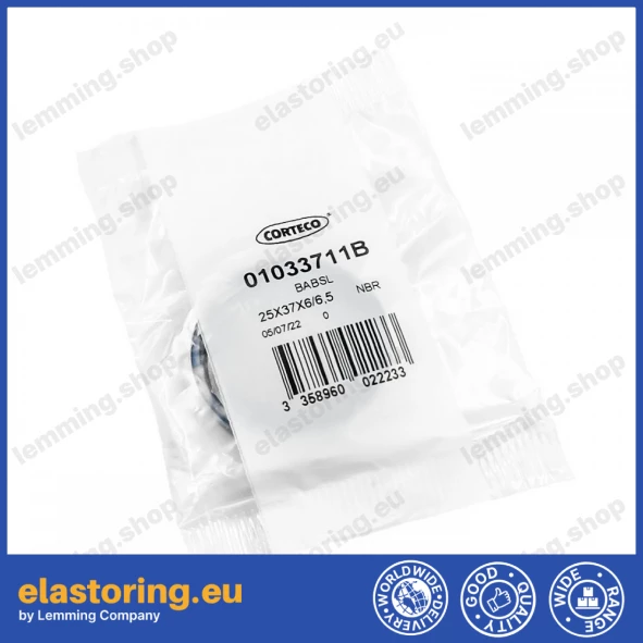 Pressure oil seal 25x37x6/6,5 BABSL NBR Pressure oil seal 25x37x6/6,5 BABSL NBR