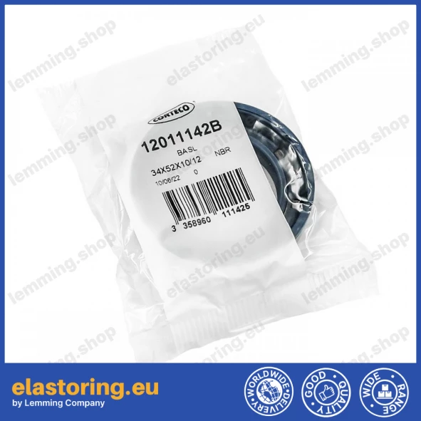 Pressure oil seal 34x52x10/12 BABSL NBR