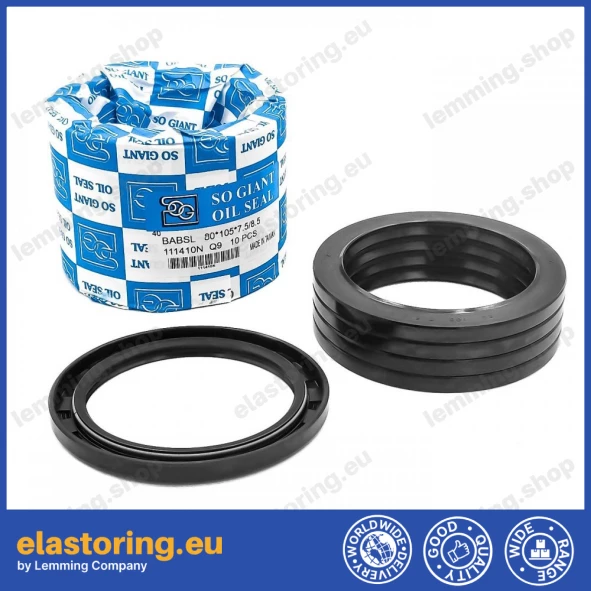 Pressure oil seal 80x105x7,5/8,5 BABSL NBR