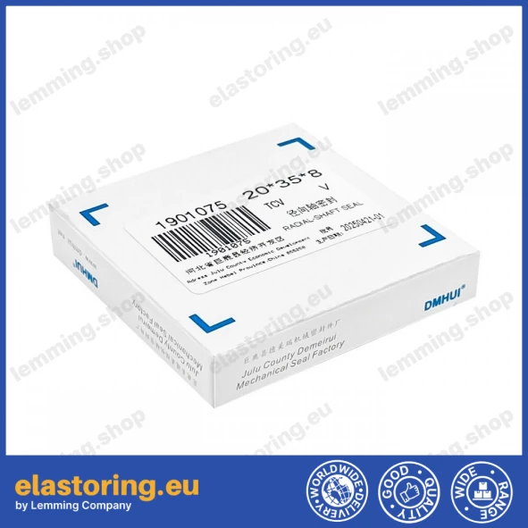 Pressure oil seal 20x35x8 TCV FPM