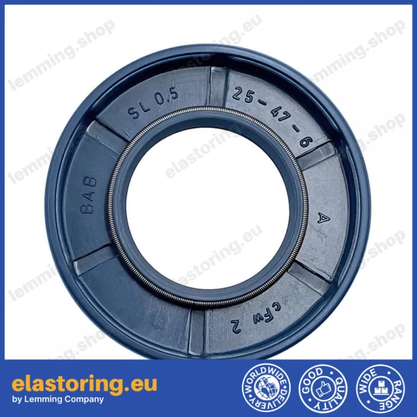 Pressure oil seal 25x47x6/6,5 BABSL NBR