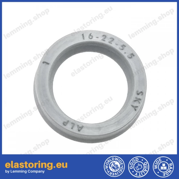 Rod seal 16x22x5,5 A183 PU95