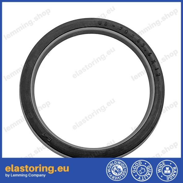 Rod seal U6 70x83,5x12 NBR