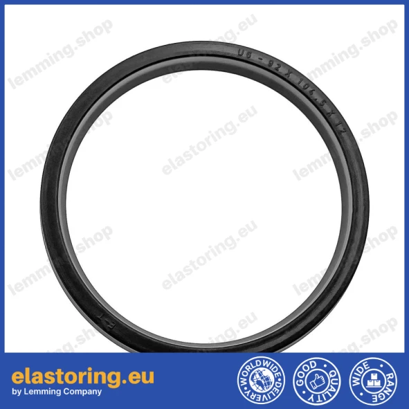 Rod seal U6 92x104,5x12 NBR