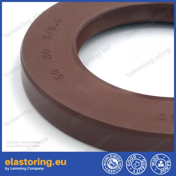 Pressure oil seal 50x80x8/8,5 BABSL FPM Pressure oil seal 50x80x8/8,5 BABSL FPM