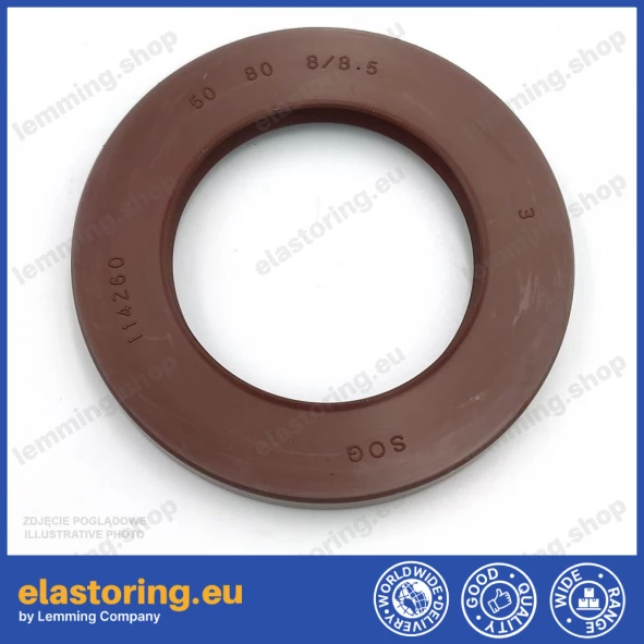 Pressure oil seal 50x80x8/8,5 BABSL FPM Pressure oil seal 50x80x8/8,5 BABSL FPM