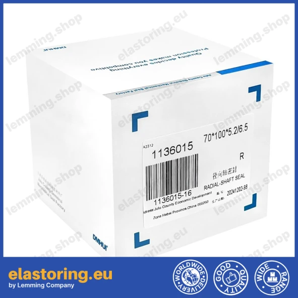Oil seal 70x100x5,2/6,5 TCV NBR