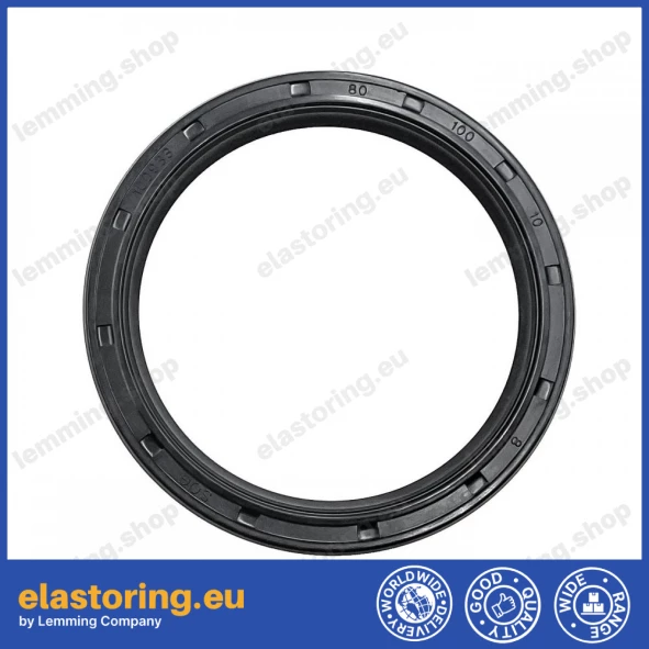 Shaft seal 80x100x10 R A NBR