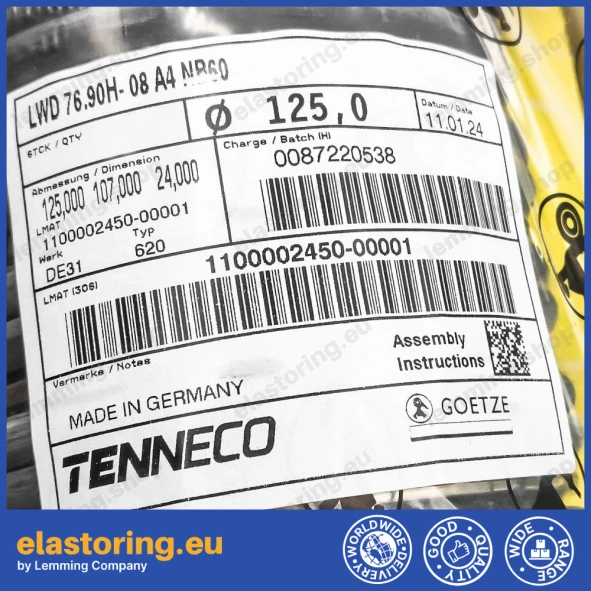 Face seal Goetze 76.90H-08 A4 NB60 Face seal Goetze 76.90H-08 A4 NB60