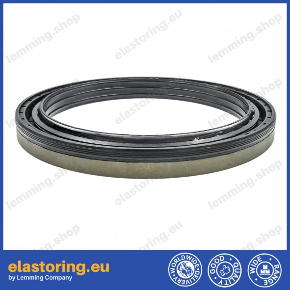 Wheel hub oil seal 127x160x15,5/17 KASSETTE NBR