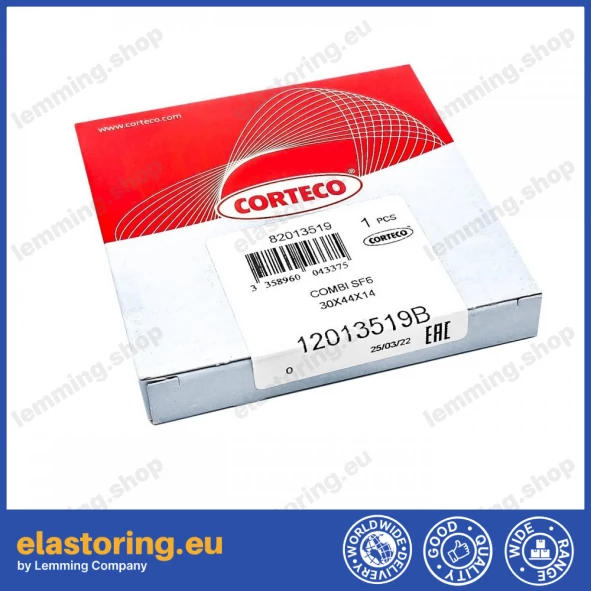Wheel hub oil seal 30x44x14 COMBI SF6 NBR