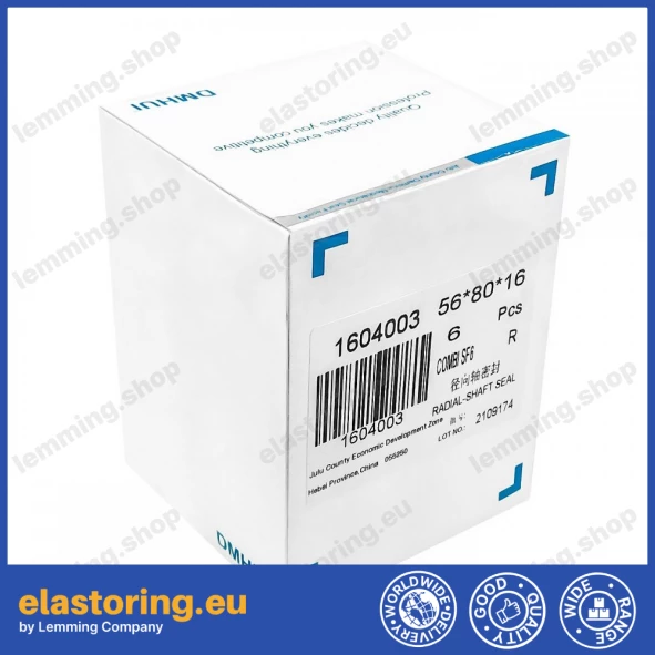 Wheel hub oil seal 56x80x16 COMBI SF6