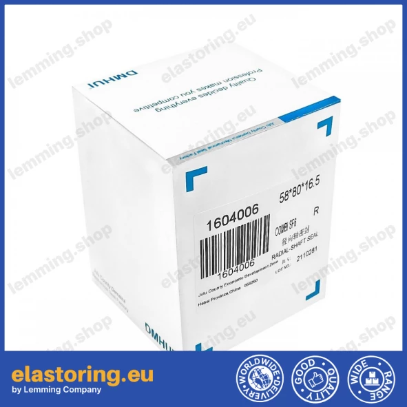 Wheel hub oil seal 58x80x16,5 COMBI SF6